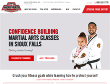 Tablet Screenshot of hooversmartialarts.com